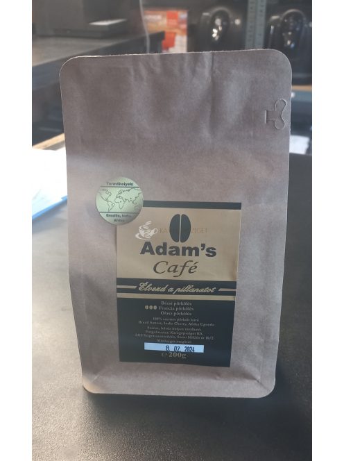 ADAM'S CAFÉ PRÉMIUM FRANCIA PÖRKÖLÉSŰ SZEMES KÁVÉ (200G)